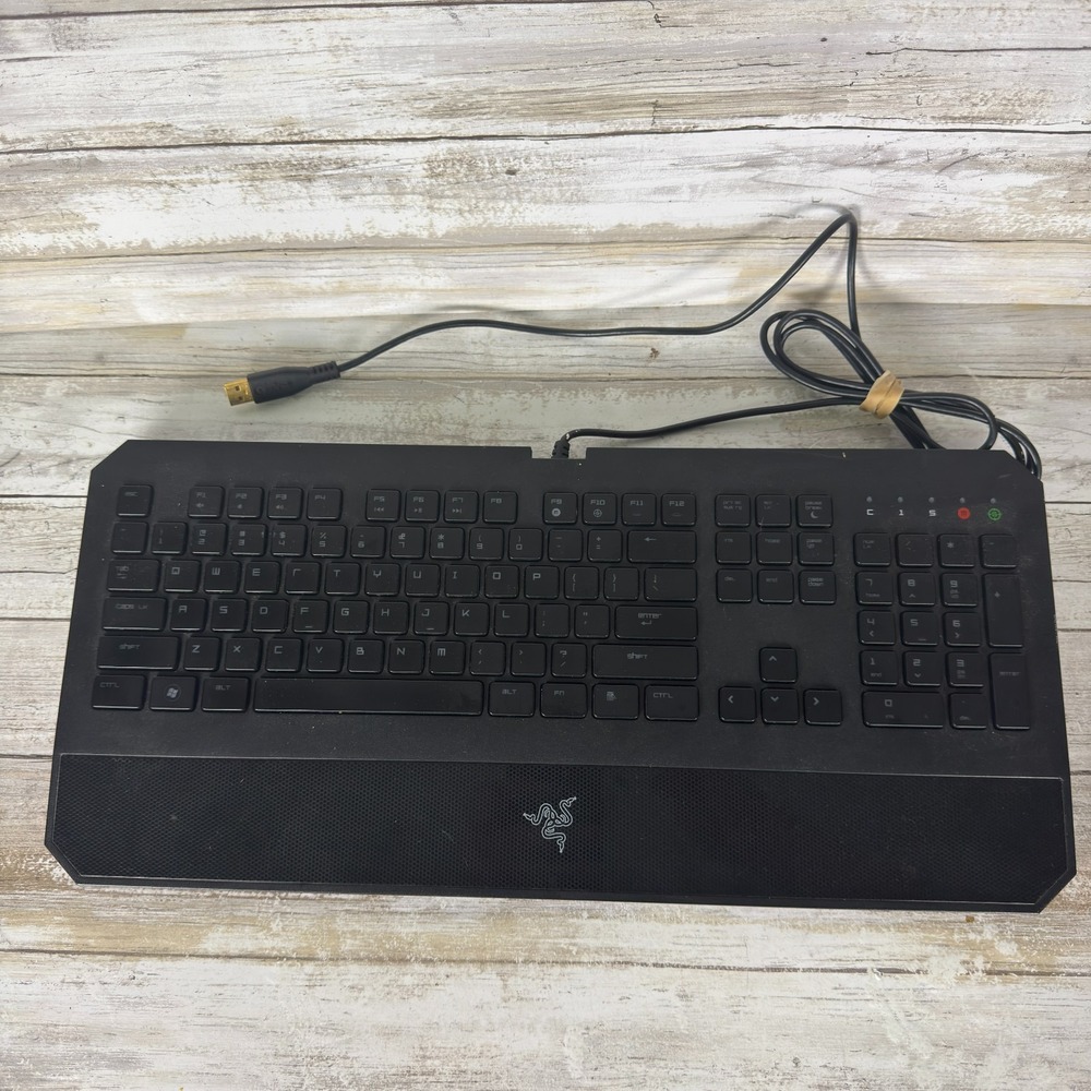 Razer DeathStalker RZ03-0080 Gaming Keyboard Wired Green LED Backlit PC Tested